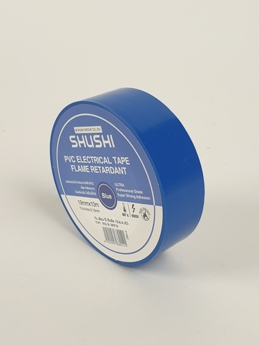 SHUSHIเทปพันสายไฟทั่วไป (รุ่นประหยัด) ¾” 0.13mmยาว 10m รุ่น 2130Z-105 blue