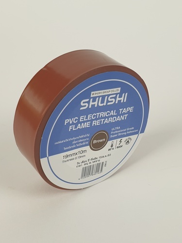 SHUSHIเทปพันสายไฟทั่วไป (รุ่นประหยัด) ¾” 0.13mm ยาว 10m รุ่น 2130Z-107 brown