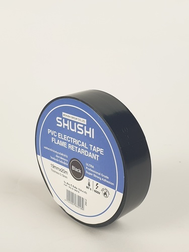 SHUSHIเทปพันสายไฟทั่วไป (รุ่นประหยัด) ¾” 0.13mm ยาว 20m รุ่น 2130Z-201 black