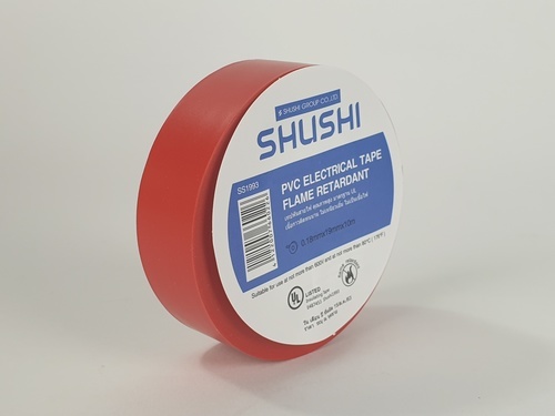 SHUSHI เทปพันสายไฟทั่วไป ¾” 0.18mm ยาว 10m รุ่น SS1993-103 red