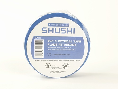 SHUSHI เทปพันสายไฟทั่วไป ¾” 0.18mm ยาว 10m รุ่น SS1993-105 blue