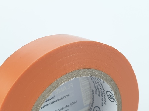 SHUSHI เทปพันสายไฟทั่วไป 3/4” 0.18mm ยาว 10m  รุ่น SS1993-110 orange