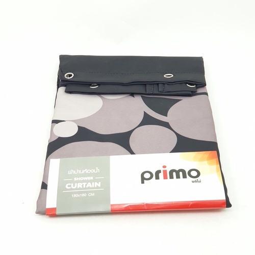 Primo ม่านห้องน้ำโพลีเอสเตอร์ ลายต้นไม้ รุ่น ZJ-2896 ขนาด 180x180 ซม. สีดำ