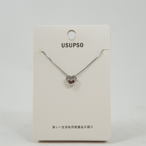 USUPSO ខ្សែក  heart zircon