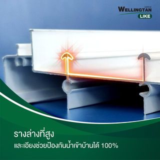 WELLINGTAN (LIKE) หน้าต่างอะลูมิเนียม SS W-AL/001 100x100ซม. สีชา (ไม่มีมุ้ง)