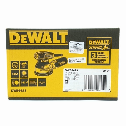 DEWALT เครื่องขัดกระดาษทรายกลม 280W รุ่น DWE6423-B1