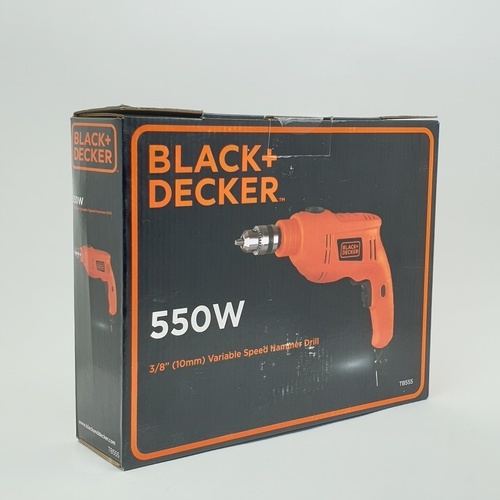 BLACK+DECKER สว่านกระแทกไฟฟ้า 10มม. 550W รุ่น TB555-B1