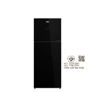 BEKO ตู้เย็น 2 ประตู 13.2 คิว รุ่น RDNT401E40VZHFSGB สี Glass Black