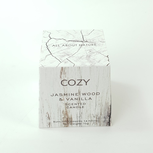 COZY เทียนหอม Jasmine Wood & Vanilla-S 8x7.7ซม.  สีขาว