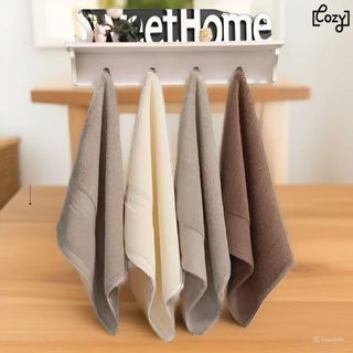 ผ้าขนหนูผ้าฝ้าย 34x34ซม.สีเทา Cozy GFF002-GR