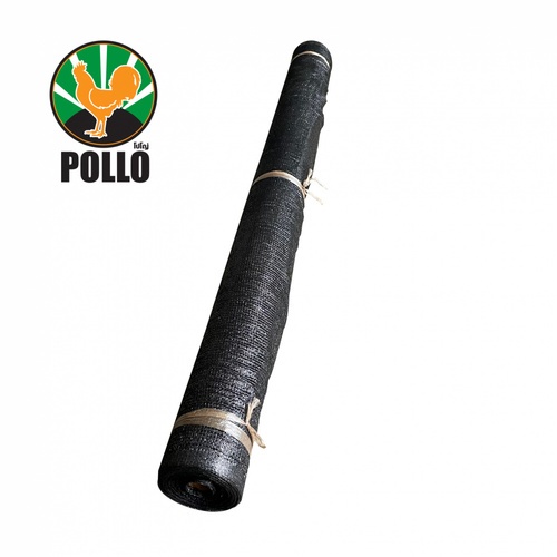 POLLO สแลนท์ HDPE รุ่นSH-3211-55 ขนาด2x50ม. 50%(สามเข็ม) สีดำ