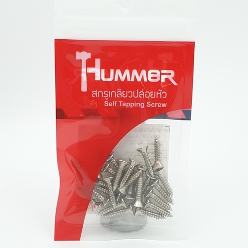 HUMMER สกรูเกลียวปล่อยหัว F-HM834 ขนาด 8x3/4 (25ตัว/แพ็ค)