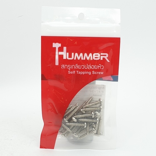 HUMMER สกรูเกลียวปล่อยหัว P-HM734 ขนาด 7X3/4 (25ตัว/แพ็ค)