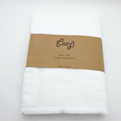 COZY ผ้าขนหนู Hotel  ขนาด 70×140 ซม.  LL01 สีขาว