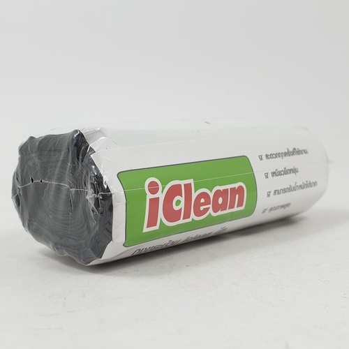 ICLEAN ถุงขยะม้วน มีหู  ขนาด 18x20 นิ้ว บรรจุ 30ใบ/ม้วน สีดำ