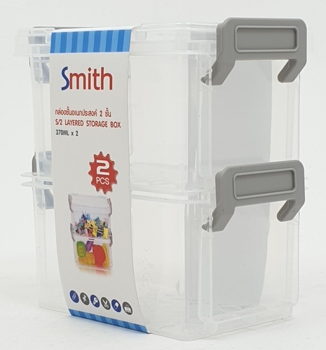 SMITH กล่องชั้นอเนกประสงค์ 2 ชั้น ขนาด 12.2x8.2x12.6ซม. รุ่น TG54866 สีใส