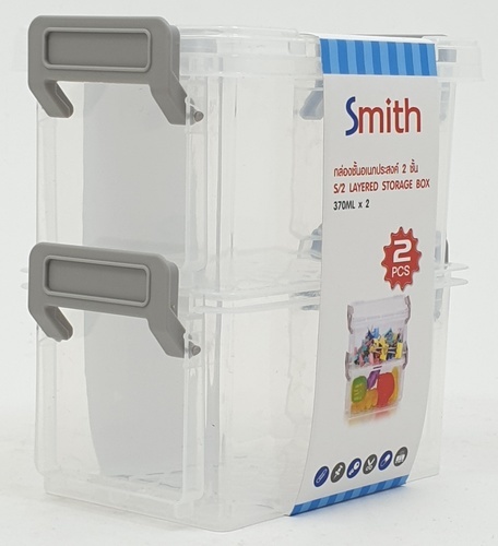 SMITH กล่องชั้นอเนกประสงค์ 2 ชั้น ขนาด 12.2x8.2x12.6ซม. รุ่น TG54866 สีใส