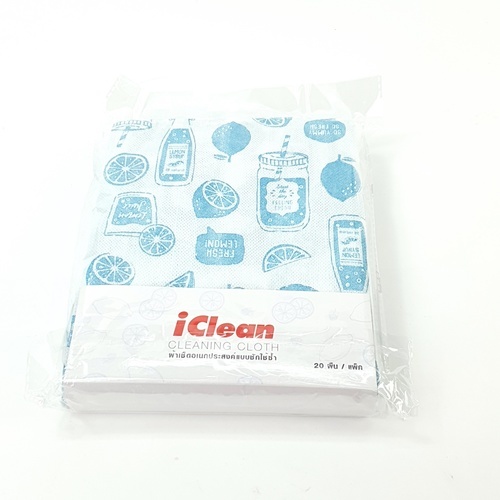 ICLEAN ผ้าเช็ดอเนกประสงค์แบบซักใช้ซ้ำ ขนาด 34x44 ซม. 20ผืน/แพ็ค รุ่น HZKJ-05 พิมพ์ลาย