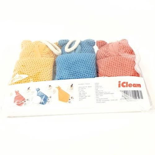 ICLEAN ผ้าเช็ดมือแขวน 3 ผืน/แพ็ค รุ่น 6YWXY-003-2 คละสี