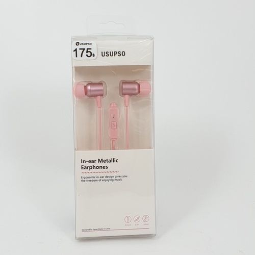 USUPSO หูฟัง In-ear 8424 สีชมพู (#I9)