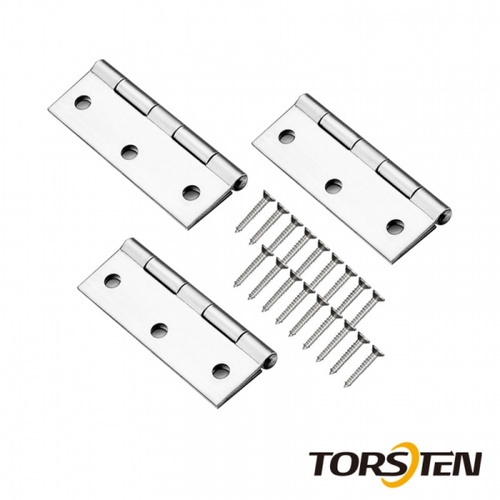 TORSTEN บานพับสแตนเลส 3.1/2”x2.1/4”x1.5มม แพ็ค 3ชิ้น รุ่น HSS35.2/14.15-GBX3