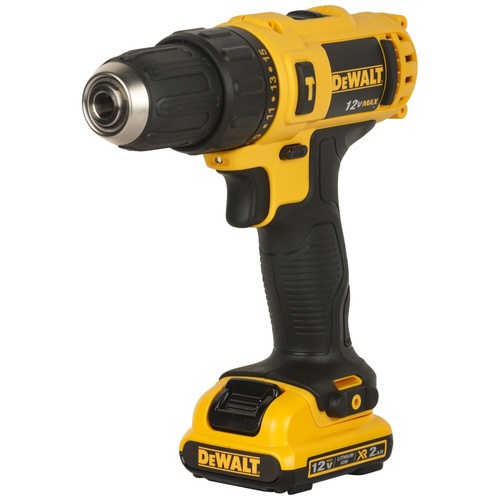 DEWALT สว่านกระแทกไร้สาย 10 mm. 12V DCD716S2K-B1 พร้อมแบตเตอรี่ 1.5AH 2 ก้อน