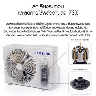 SAMSUNG เครื่องปรับอากาศ WindFree Premium Plus 12000BTU AR13AYAAAWKNST สีขาว