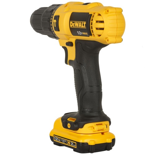 DEWALT สว่านกระแทกไร้สาย 10 mm. 12V DCD716S2K-B1 พร้อมแบตเตอรี่ 1.5AH 2 ก้อน