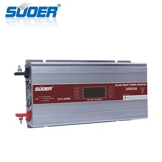 SUOER  เครื่องแปลงไฟ Modified wave  Inverter 24V รุ่น STA 3000W/B(มีหน้าจอ)