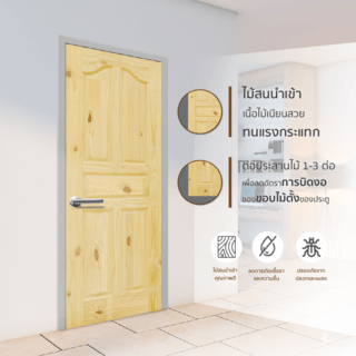 ประตู รุ่น Eco Pine - 017 (สนNZ) ขนาด 80x200cm.