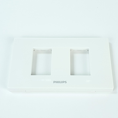 PHILIPS หน้ากาก 2 ช่อง เว้นระยะ รุ่น Leafstyle สีขาว