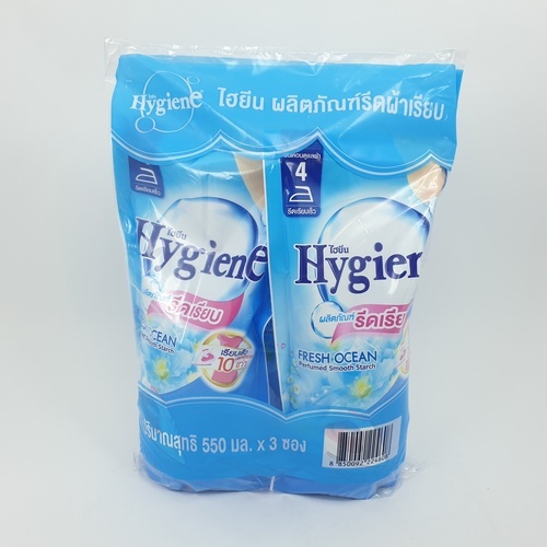 HYGIENE น้ำยารีดผ้าเรียบไฮยีน ขนาด 500 มล. (3ถุง/แพ็ค) สีฟ้า