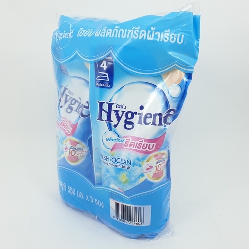 HYGIENE น้ำยารีดผ้าเรียบไฮยีน ขนาด 500 มล. (3ถุง/แพ็ค) สีฟ้า