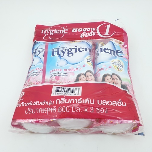 HYGIENE น้ำยาปรับผ้านุ่ม ไฮยีน ขนาด500 มล.(3 ถุง/แพ็ค) ชมพูเข้ม