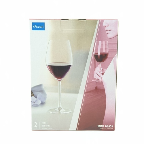 OCEAN ชุดแก้วไวน์แดง 420 มล. (2ใบ/แพ็ค) SANTE RED WINE