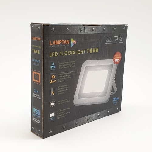 LAMPTAN โคมไฟฟลัดไลท์ LED 30W แสงเดย์ไลท์ รุ่นแท้งค์ IP65