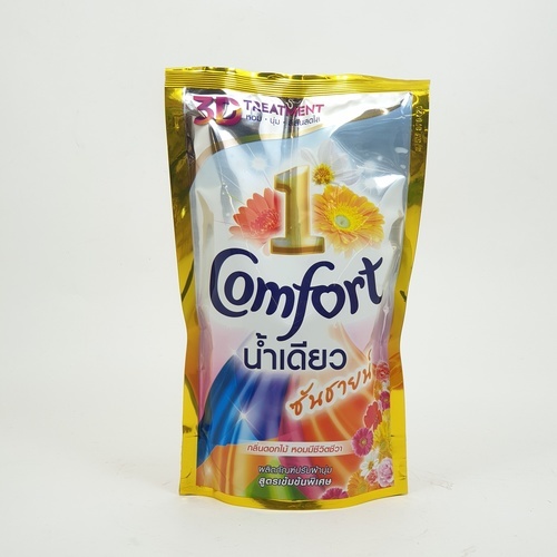 COMFORT น้ำยาปรับผ้านุ่ม คอมฟอร์ทอัลตร้า (น้ำเดียว) แบบเติม ขนาด 600 มล. สีทอง