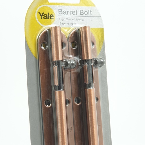 YALE กลอนทั่วไปเหล็ก 6 สีทองแดงรมดำ BA-90706ACP2 (แพ็ค2)