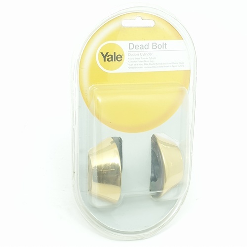 YALE กุญแจลิ้นตาย 2 ด้าน เหล็ก รุ่น DB-V8121US3 สีทองเหลืองเงา