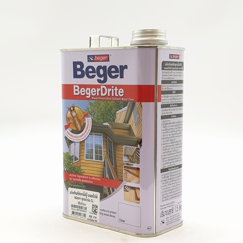 Beger ผลิตภัณฑ์ป้องกันปลวกและเชื้อรา ชนิดทา สูตรน้ำมัน 1.5ลิตร สีใส