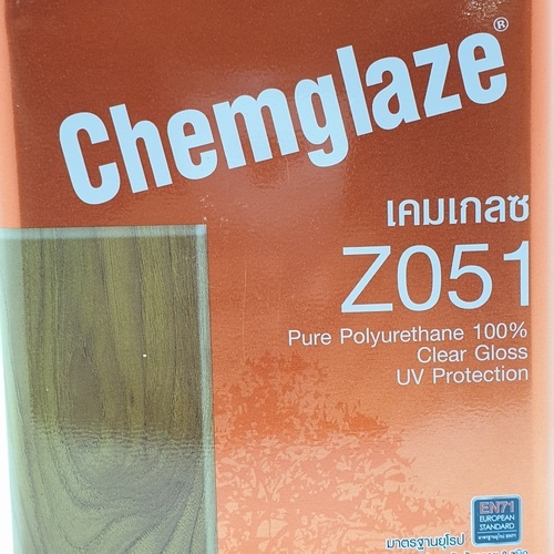 Chemglaze เคมเกลซโพลียูรีเทนเงาภายในทนUV Z051 1 กป. สีใสเงา