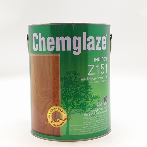 Chemglaze เคมเกลซโพลียูรีเทน-ด้าน ภายใน Z151 1 กล. สีใสด้าน