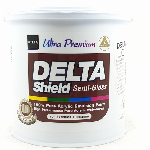 Delta สีน้ำอะครีลิค เดลต้าชิลด์ ทาภายนอก กึ่งเงา เบส C 3.6 ลิตร