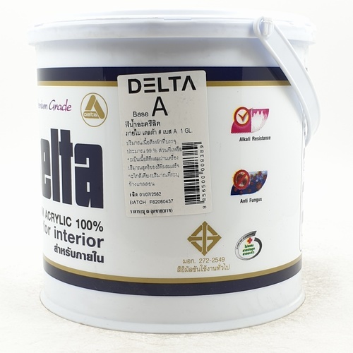 Delta สีน้ำอะครีลิค ทาภายใน ด้าน เบส A 3.6 ลิตร