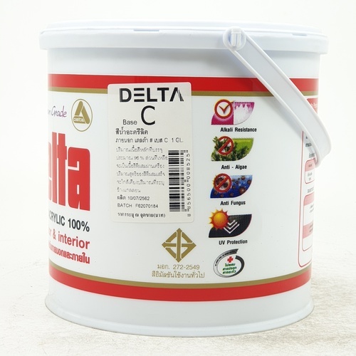 Delta สีน้ำอะครีลิค ทาภายนอก ด้าน เบส C 3.6 ลิตร