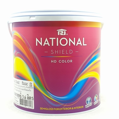 National สีน้ำเนชั่นแนลชิลด์ ทาภายนอก กึ่งเงา เบส B 3.6 ลิตร