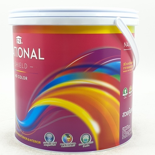 National สีน้ำเนชั่นแนลชิลด์ ทาภายนอก กึ่งเงา เบส B 3.6 ลิตร