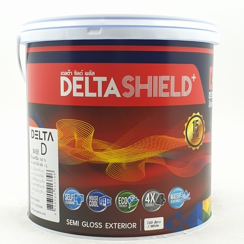 Delta สีน้ำอะครีลิค เดลต้าชิลด์พลัส ทาภายนอก กึ่งเงา เบส D 3.6 ลิตร