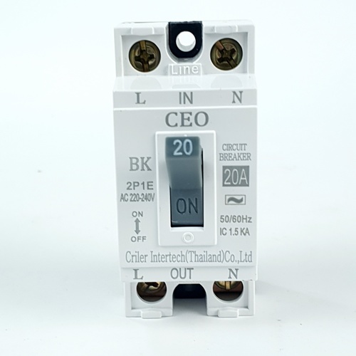 CEO เบรคเกอร์ 2P 20A รุ่น BK-20A สีดำ