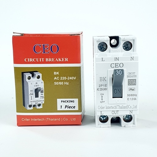 CEO เบรคเกอร์ 2P 30A รุ่น BK-30A สีดำ